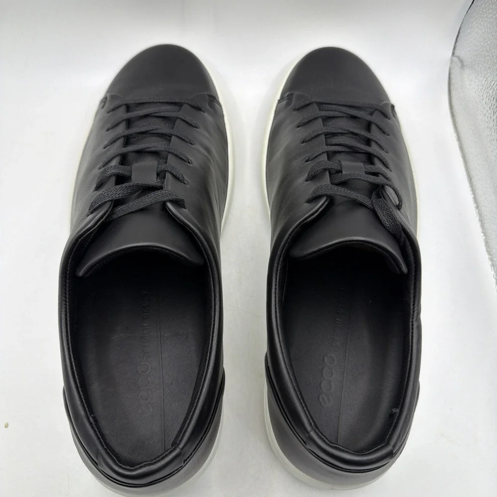 ECCO Soft 7 Men's Black Leather Shoes 470794 01001 Size EU 44 US 10-10.5 NEW